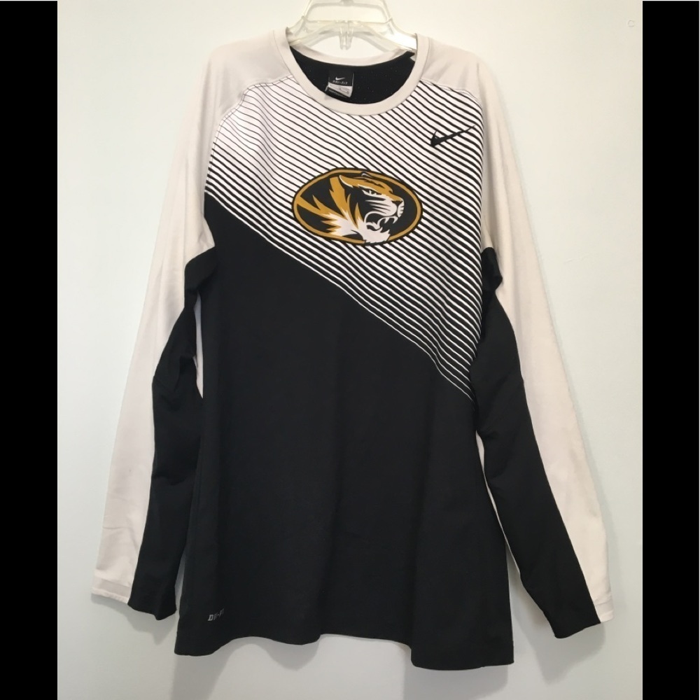 Nike Dri Fit Missouri Tigers Stripe Logo Shirt XL